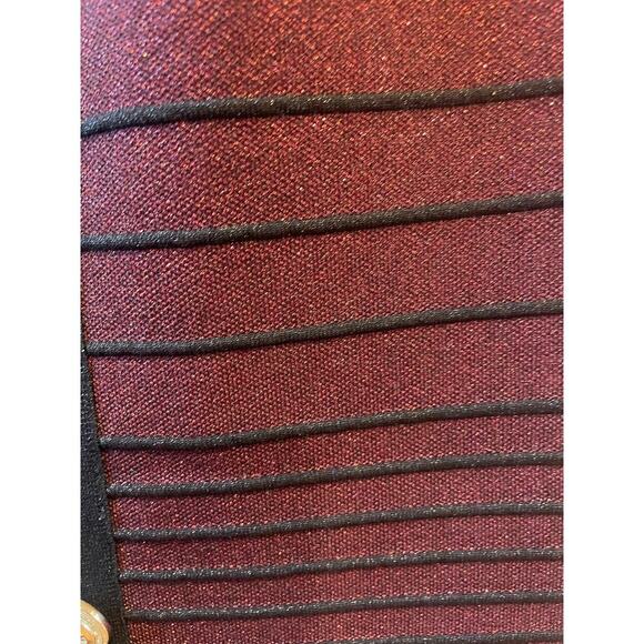 NWT Retrofete Gwyneth bodycon high neck midi dress metallic port small - Picture 16 of 16